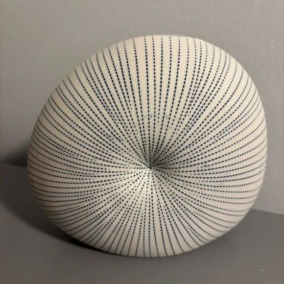 Blue & White Diva Round Shell Sea Urchin Vase - Picture 2 of 4